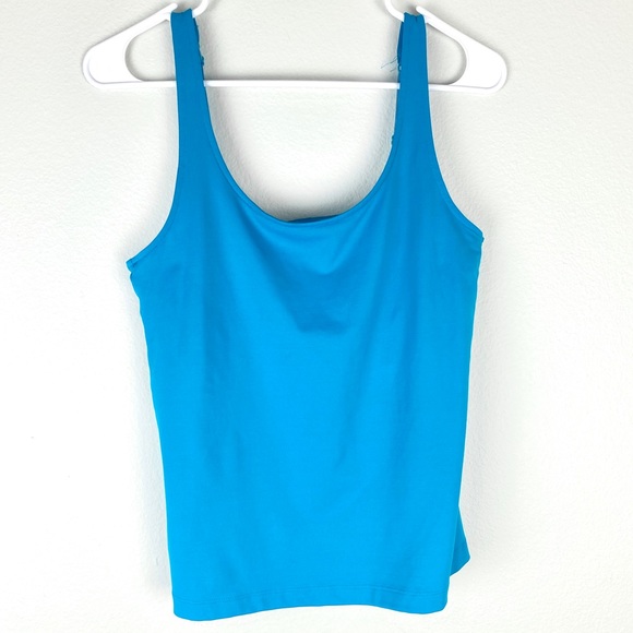 Chico’s, Cami Adjustable Straps Builtin Bra Aqua Blue Size 0 or Sm NWOT - Picture 2 of 9